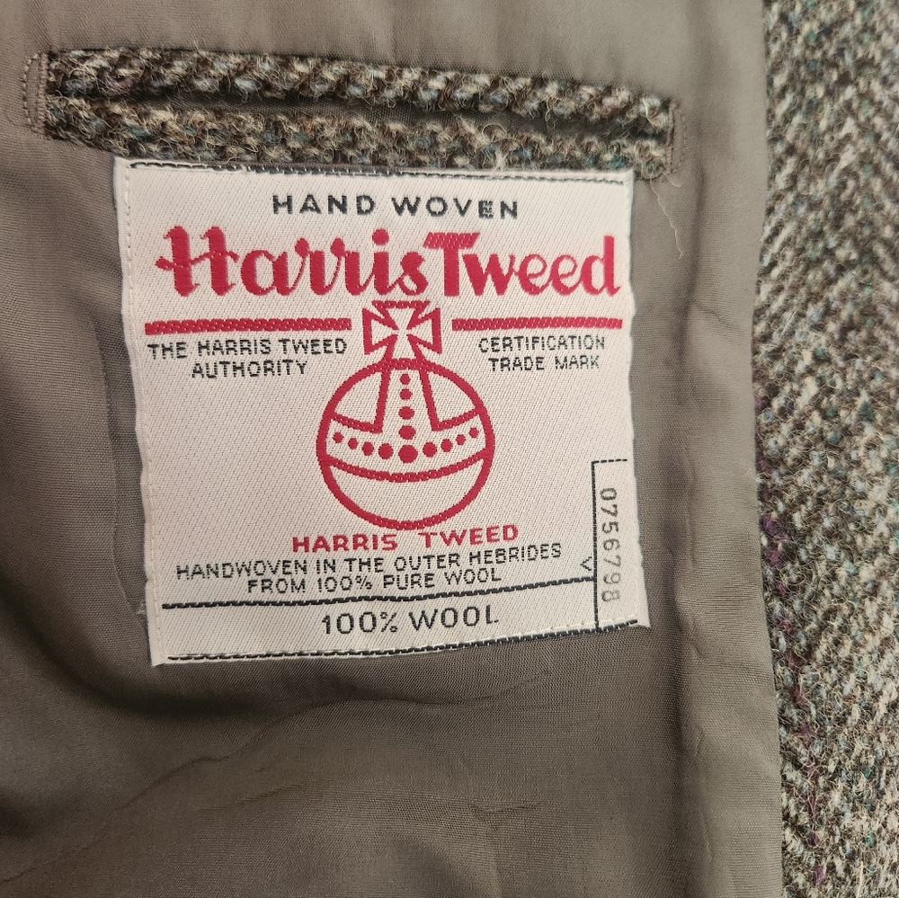 Harris Tweed Classic Gray Men's Blazer 100% Scottish Wool - Picture 2 of 7